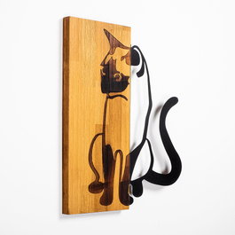 Wallity MA-282 Accesorio de Pared Decorativo Nogal y Negro